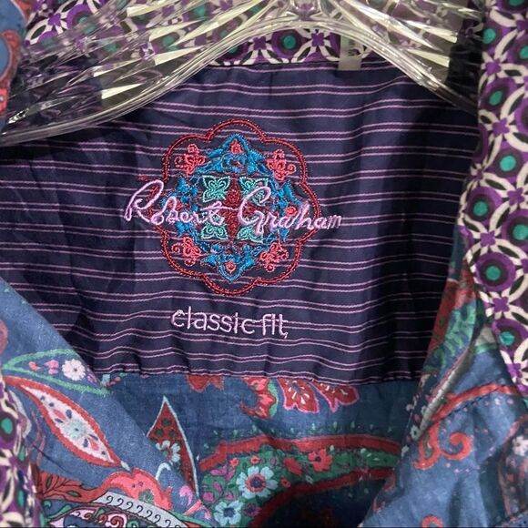 Robert Graham Sz Md Paisley Slim Fit - Picture 3 of 6